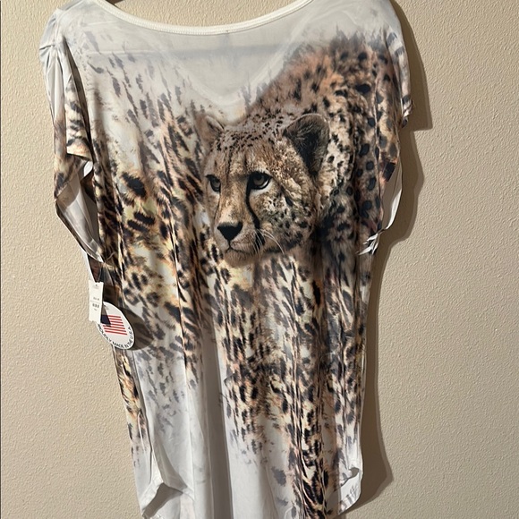 #288Cream Graphic Relaxed Short Sleeve Tee - Picture 5 of 6